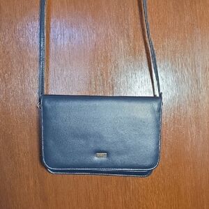 Buxton Navy Blue Leather Crossbody Bag NWOT